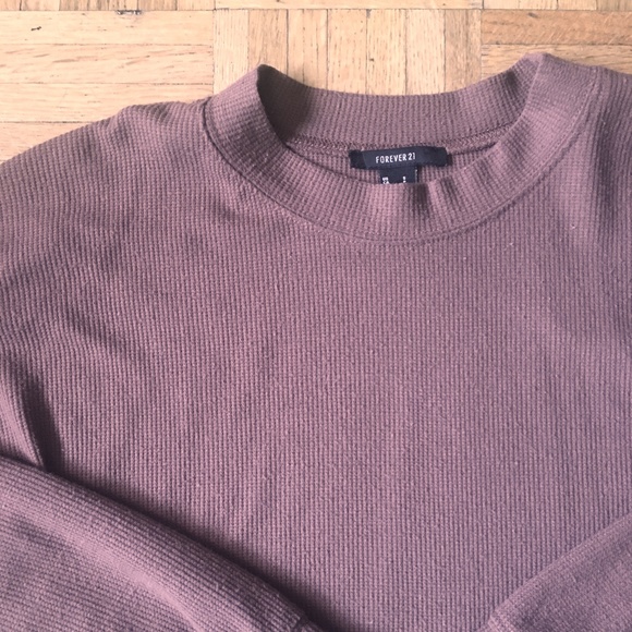 Forever 21 Waffle knit cropped top LAST CHANCE - Picture 2 of 3